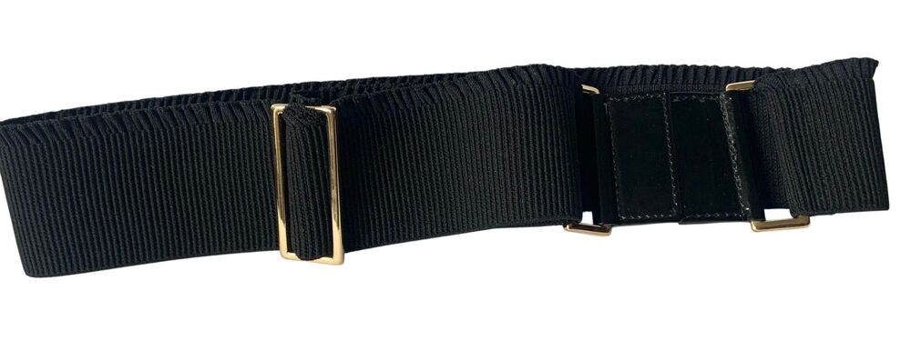 Nina Ricci Black w/ Gold HARDWEAR adjustable Stretch Belt